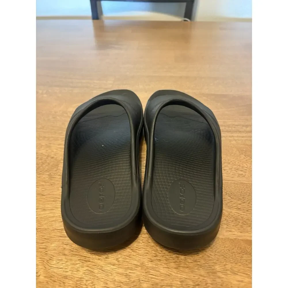 OOFOS Ooahh Recovery Slide Sandals Black Men’s Size 8 Comfort Slip-On